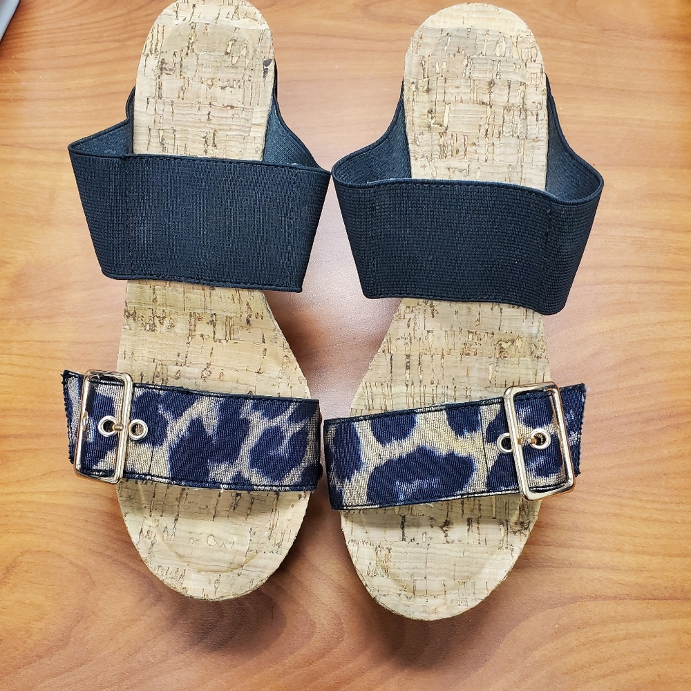 Cork Wedge Heel Sandal